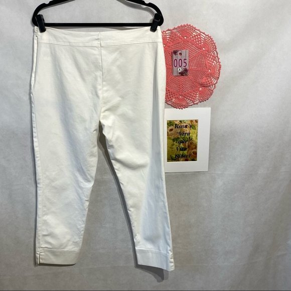 Ellen Tracy Capri Pant Off White - Picture 3 of 10